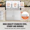 BBQ Access Door, 39W x 26H Inch Double Outdoor Kitchen Door, Stainless Steel Flush Mount Door, Wall Vertical Door with Handles and Hooks